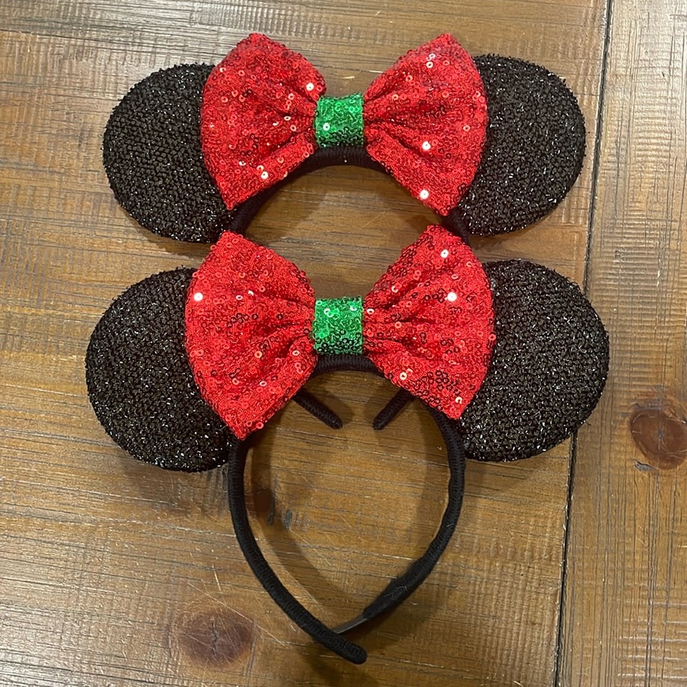 Holiday Sequin Minnie Mouse headband